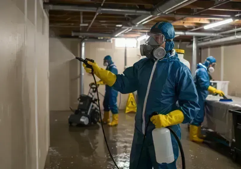 Basement Sanitization and Antimicrobial Treatment process in Pontiac, IL